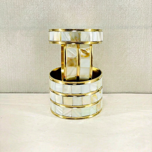 Pulseras de Cuerno de Búfalo Redondas de Diseño Superior con Detalles de Latón, Hechas a Mano, Joyería al por Mayor de Fabricantes de la India - Product Image 1