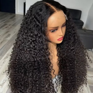Perruques Lace Frontal 13x6 HD en Cheveux Humains Bouclés Crépus, Boucles Profondes Brésiliennes, Perruques 13x4 Closure Prêtes à Porter, Sans Colle, <span class=keywords><strong>Isee</strong></span>, Prêtes à l'emploi - Product Image 1