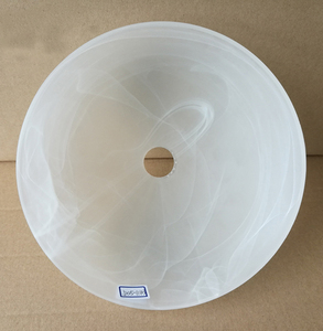 Abri centrifuge blanc, 1 pièce, avec ombrage en verre pour pendentifs en verre givré, couverture de lampe - Product Image 1