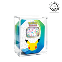 Boîte de rangement en acrylique résistante aux UV sur mesure, boîte de présentation en acrylique anti-poussière avec couvercle magnétique pour PTCG 30th Ex Tin