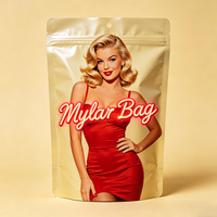 Sachet d'emballage alimentaire refermable personnalisé en Mylar avec fermeture éclair, pochette colorée en aluminium anti-odeur pour café, salades, gâteaux, produits numériques
