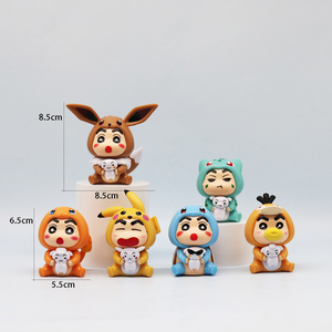 Accesorios Lovely Cartoon Pokemoned <span class=keywords><strong>Shin</strong></span>-<span class=keywords><strong>Chan</strong></span> 3D PVC Juegos de figuras de acción Venta al por mayor Car Cake Decoración Figuras de acción - Product Image 1