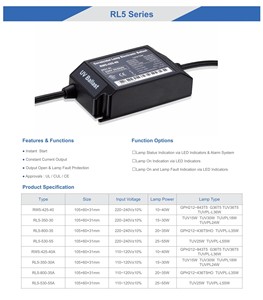 مصباح ميكروي بالأشعة فوق البنفسجية cnic <span class=keywords><strong>Ballast</strong></span> مصباح كهربائي ~ V 10 40W - Product Image 3