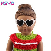 Accessoires de poupée Fashion Mini 18 pouces Lunettes de soleil en plastique pour poupées et animaux de compagnie Modèle Toy Style