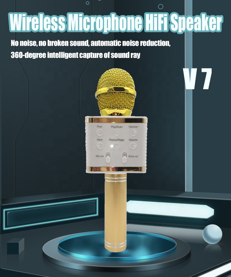 Конденсаторный беспроводной микрофон для караоке, динамик, волшебный чейнджер голоса, забавные игрушки для детей, наборы для караоке