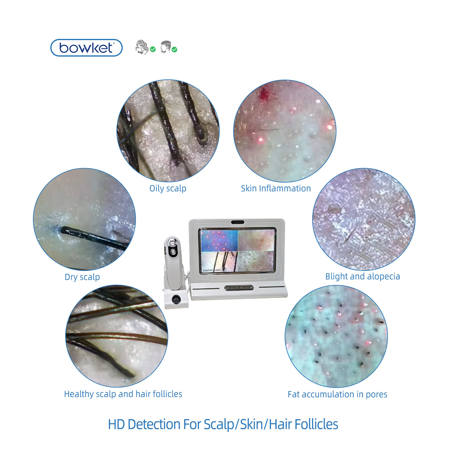 ORANGLES Bowket 11-Inch Desktop Scalp Detector | Hair Follicle Analyzer for Home Use – orangles Qatar - high resolution display - exposing craftsmanship - Image 2 of 6 | built for everyone | Bowket 11-Inch Desktop Scalp Detector | Hair Follicle Analyzer for Home Use – orangles Qatar for sale Georgia | Free Shipping ORANGLES