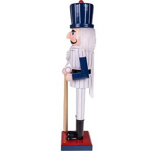 14 Inch Wooden Nutcracker <strong>King</strong> with Scepter Ornaments Large <strong>Xmas</strong> Nutcracker Tabletop Festival Shelves Decorations - Product Image 4