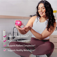 Gummies de biotine et collagène OEM : Complexe de vitamines et minéraux pour la beauté des cheveux et des ongles, complément pour adultes et femmes enceintes (2)