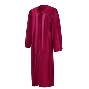 Togas y birretes de graduación brillantes color granate para adultos, con borla, uniforme universitario unisex para adultos, año 2026 - Product Image 2