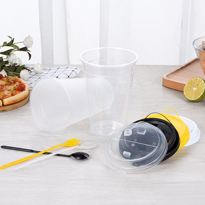 Chuanghong Disposable Cup 1000ml With Lid Transparent PP <b>Plastic</b> For Picnic Fruit <b>Tea</b> - Product Image 3