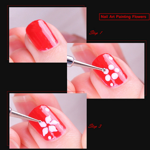 Lot de 5 stylos à double tête pour nail art, avec paillettes, pour la décoration florale, outils de perçage en plastique et métal - Product Image 6