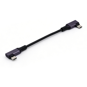 Câble USB Type-C court coaxial à 90 degrés avec gaine en PVC, 10G 100W 5A, charge rapide pour VR, Smart TV, tablette, téléphone <span class=keywords><strong>portable</strong></span> - Product Image 4