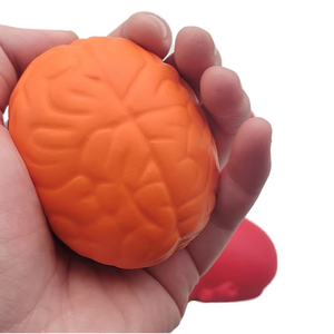 人気沸騰中 カラフルPU脳型スクイーズストレスボール カスタムロゴ スローライジング フィジェットボール 不安解消 販促ギフト - Product Image 3