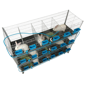 Heavy Duty Galvanized <b>Rabbit</b> Breeding Cage with Attachable Nest Box for Farm Use - Product Image 2