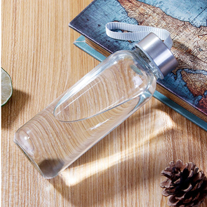 Breve Design sostenibile bottiglia di vetro vuota bere sport bottiglia di acqua chiara per bevande frullate morbide - Product Image 6