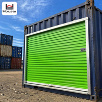 Porte de garage enroulable en acier pour conteneur de stockage, porte manuelle pour entrepôt, garage, unité de stockage, porte métallique