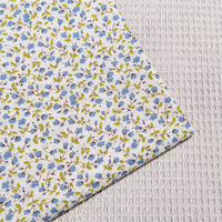 Tissu en mousseline 100% coton biologique imprimé floral respirant double gaze pour chemises, robes, oreillers et vêtements pour bébés et enfants