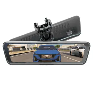 Sinjet 백미러 대시 캠 와이드 1080P 자동 캠 8.2 인치 전체 화면 H8 미러 자동차 레코더 캐딜락에 대한 스트림 미디어 자동차 DVR