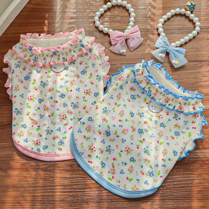 Ropa para Mascotas de Primavera/Verano, con Volantes y Estampado Floral, para Perros y Gatos, al por Mayor, de Alta Calidad y Bajo Precio, para Bichón - Product Image 3