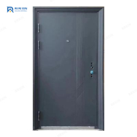 Autres portes d'entrée métalliques à 6 panneaux en acier Portes d'entrée extérieures intérieures Portes de sécurité pour maisons Vella Entrée et chambre à coucher