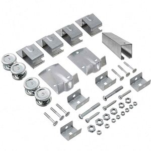 WEKIS Smooth <b>Black</b> Brass Sliding Door Hanger Wheel Rollers with Screw Installation for Heavy Duty Barn Door Rail Track - Product Image 5