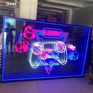 Boîte à lumière miroir <span class=keywords><strong>Infinite</strong></span> Abyss personnalisée LED acrylique miroir multicouche coloré publicité d'entreprise lettre lumière LED - Product Image 3