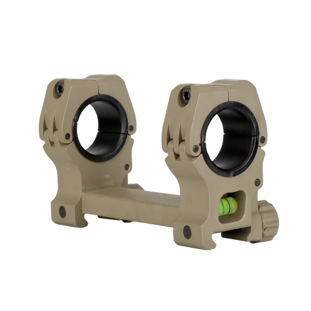 Tan One Piece Scope Mount With Bubble Level Quick Release 30mm 25.4mm Scope Ring for 20mm mount