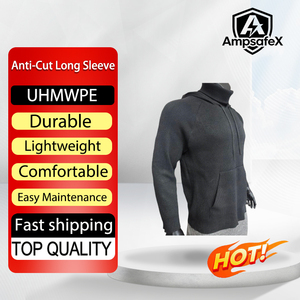 Sudadera con Capucha Anticorte Nivel A9 Personalizable AmpsafeX, Ropa de Seguridad Laboral, Tallas S/M/L/XL, Prenda Protectora Resistente - Product Image 1