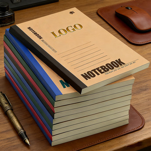 Carnet d'exercices personnalisé en gros, format B5 A5, couverture souple en kraft, bloc-notes de bureau simple, lignage horizontal pour étudiants - Product Image 2