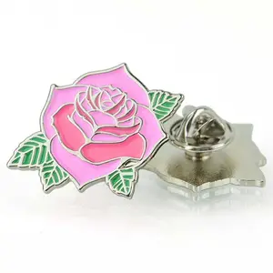 Custom double sides cheap flower customize custom made soft enamel pin manufacture