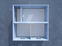 DYCE Bureau Conteneur Pratique Amovible Moderne, Emballage Plat, Module Préfabriqué Démontable, Bureau à Domicile Respirant, Design 3D