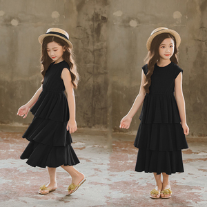 Nouvelle robe de plage moderne pour enfants, filles noires, achat en ligne en Thaïlande, directement auprès d'un fournisseur chinois - Product Image 4