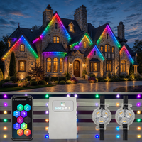 HRSYT Production en masse, grande capacité de production, éclairage extérieur permanent 30mm RGBW pour Noël, fêtes, maisons, avant-toits et poutres de toit