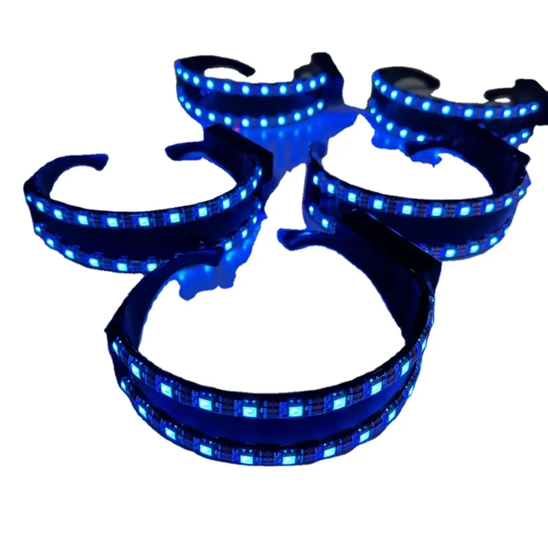 Maschera LED Rave occhiali da sole occhiali da sole Cyberpunk LED Light Up glass Party