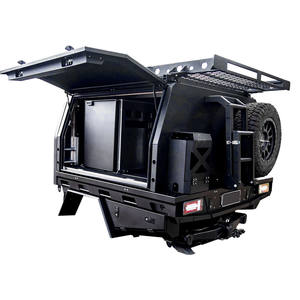 Lamax bandeja y toldo de aluminio de doble cabina adicional individual con caja para perros y caja de herramientas para camioneta - Product Image 5