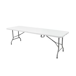 240cm événements fête <span class=keywords><strong>Table</strong></span> <span class=keywords><strong>pliante</strong></span> en plastique 8ft longue <span class=keywords><strong>Table</strong></span> pliable pour <span class=keywords><strong>8</strong></span> <span class=keywords><strong>personnes</strong></span> poids léger Snack bureau - Product Image 1