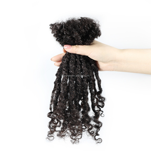 Extensiones de Cabello Humano Brasileño Completo al por Mayor, Estilo Lisa Locs con Puntas Rizadas para Mujeres Americanas y Africanas - Product Image 5