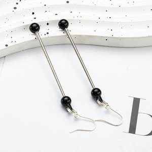 Anting-anting manik-manik buatan tangan untuk wanita, anting-anting panjang desain Drop ringan, hadiah perhiasan kustom mewah - Product Image 2
