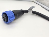 IP67 protección a prueba de agua empuje autoblocante M19 serie 2pin 20A conector hembra conjunto de cable 2way 2, 5 mm2 cable de goma