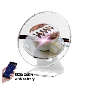 Projecteur holographique 3D portable de 30 cm, compatible Wi-Fi, contrôle par application, écran LED, <span class=keywords><strong>design</strong></span> léger, pour utilisation en magasin/supermarché - Product Image 1