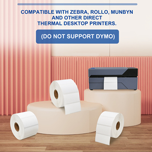 สติกเกอร์กันน้ำ กันน้ำมัน กันรอยขีดข่วน ขนาด 2x1 นิ้ว สำหรับเครื่องพิมพ์ความร้อน - Product Image 3