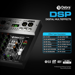 DG04S 24-bit 192k 99DSP Mixer trasmissione Live scheda <span class=keywords><strong>Audio</strong></span> <span class=keywords><strong>4</strong></span>-in 2-out per la registrazione in Studio interfaccia <span class=keywords><strong>Audio</strong></span> 48V alimentazione Phantom - Product Image 4