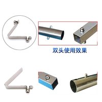 Clip à ressort en V plat à bouton simple ou double, en acier inoxydable nickelé, pour poteau de tente, tube de pagaie, avec verrouillage rapide