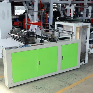 Full Automatic High Speed T-Shirt Bag Supermarket Shopping Bag Making Machine with Automatic Punching Machine