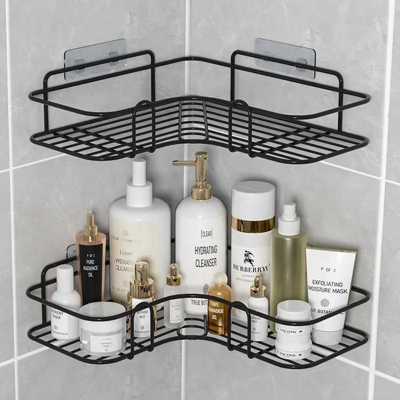New Household High Quality Bathroom Corner Wall Mount Basket Shelves Storage Organizer