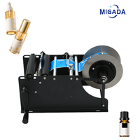 Machine d'étiquetage manuelle de table pour bouteilles rondes, outil d'application d'étiquettes pour bouteilles d'eau, bocaux en PET et verres à vin/eau