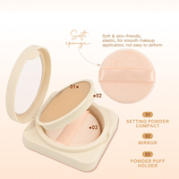Poudre fixante de maquillage vegan, sans cruauté, minérale, longue tenue, fini mat, contrôle du sébum, non comédogène, marque privée