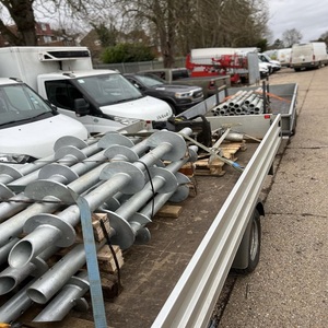 Op maat gemaakte lengte, thermisch verzinkte spiraalpalen/ grondschroefpalen, ISO-standaard staalmateriaal voor betonversterking - Product Image 2