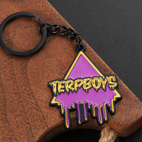 Porte-clés personnalisé sur mesure avec logo, texte, lettre, triangle, style graffiti en émail, porte-clés 3D pour sac, clés, cadeau