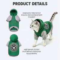 Neuer Happy Custom Premium Baumwoll-Haustier-Hoodie Hundebekleidung Hochdichter Siebdruck Katzenpullover Winddichter Pullover Zubehör